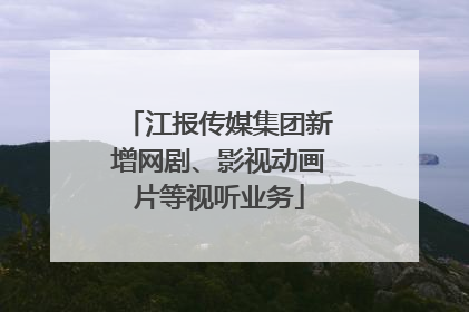 江报传媒集团新增网剧、影视动画片等视听业务