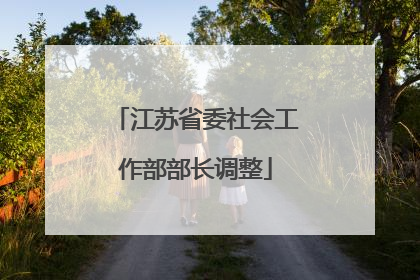 江苏省委社会工作部部长调整