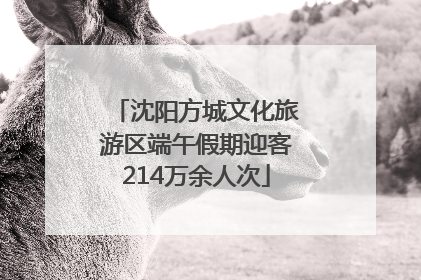 沈阳方城文化旅游区端午假期迎客214万余人次