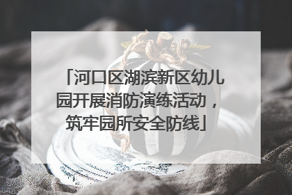 河口区湖滨新区幼儿园开展消防演练活动，筑牢园所安全防线