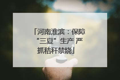 河南淮滨：保障“三夏”生产 严抓秸秆禁烧