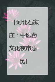 河北石家庄：中医药文化夜市惠民