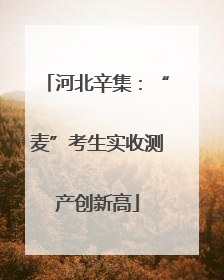 河北辛集：“麦”考生实收测产创新高
