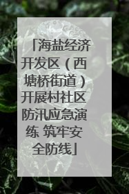 海盐经济开发区（西塘桥街道）开展村社区防汛应急演练 筑牢安全防线