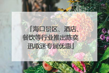 海口景区、酒店、餐饮等行业推出陈奕迅歌迷专属优惠