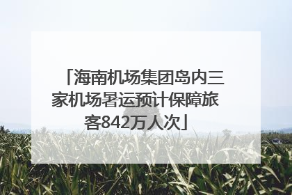 海南机场集团岛内三家机场暑运预计保障旅客842万人次
