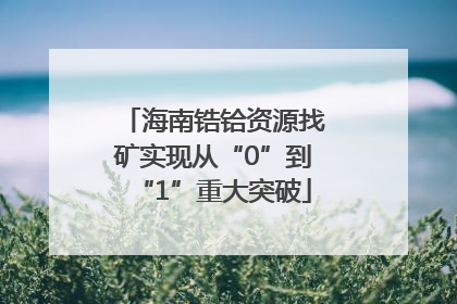 海南锆铪资源找矿实现从“0”到“1”重大突破
