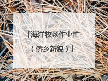海洋牧场作业忙（侨乡新貌）