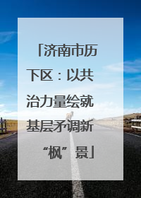 济南市历下区：以共治力量绘就基层矛调新“枫”景