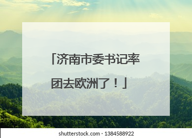 济南市委书记率团去欧洲了！