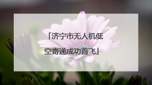 济宁市无人机低空寄递成功首飞