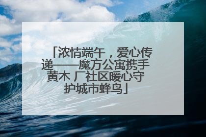 浓情端午，爱心传递——魔方公寓携手黄木 厂社区暖心守护城市蜂鸟