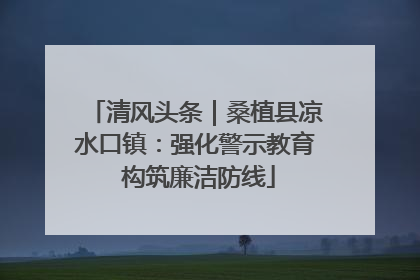 清风头条｜桑植县凉水口镇：强化警示教育 构筑廉洁防线