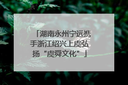 湖南永州宁远携手浙江绍兴上虞弘扬“虞舜文化”