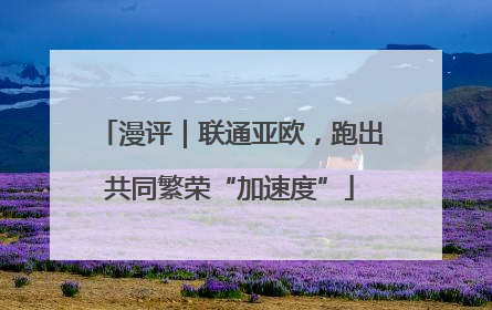 漫评｜联通亚欧，跑出共同繁荣“加速度”