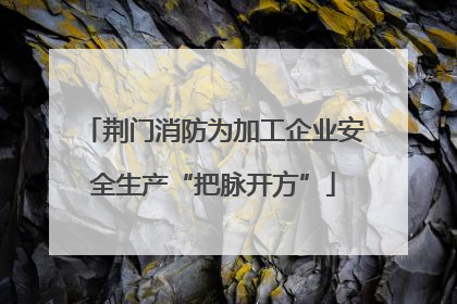 荆门消防为加工企业安全生产“把脉开方”
