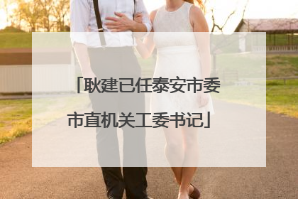 耿建已任泰安市委市直机关工委书记