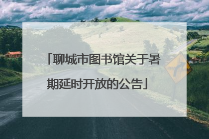 聊城市图书馆关于暑期延时开放的公告