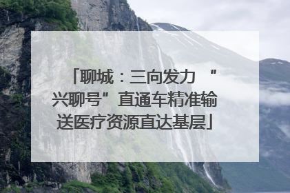 聊城：三向发力 “兴聊号”直通车精准输送医疗资源直达基层
