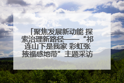 聚焦发展新动能 探索治理新路径——“祁连山下是我家 彩虹张掖福感地带”主题采访活动走进山丹