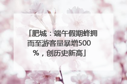 肥城：端午假期蜂拥而至游客量暴增500%，创历史新高
