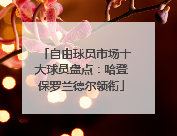 自由球员市场十大球员盘点：哈登保罗兰德尔领衔