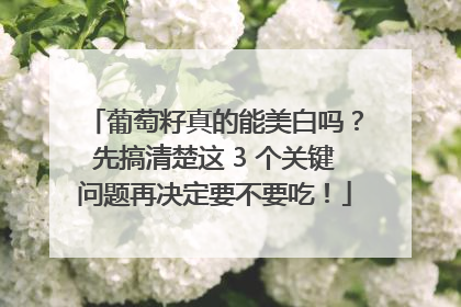 葡萄籽真的能美白吗？先搞清楚这 3 个关键问题再决定要不要吃！