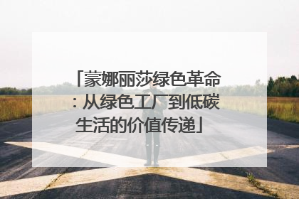蒙娜丽莎绿色革命：从绿色工厂到低碳生活的价值传递