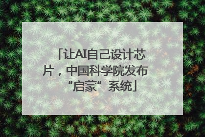 让AI自己设计芯片，中国科学院发布“启蒙”系统