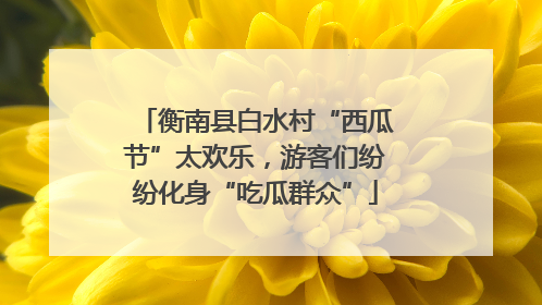 衡南县白水村“西瓜节”太欢乐，游客们纷纷化身“吃瓜群众”