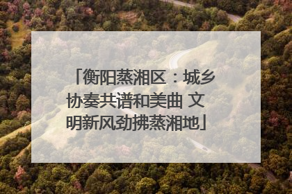 衡阳蒸湘区：城乡协奏共谱和美曲 文明新风劲拂蒸湘地