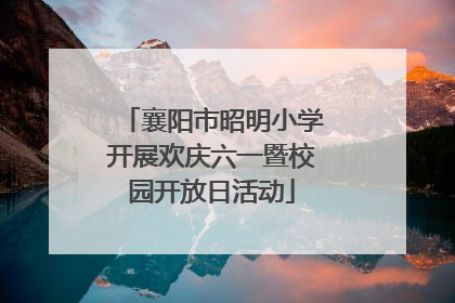 襄阳市昭明小学开展欢庆六一暨校园开放日活动