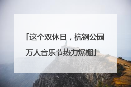 这个双休日，杭钢公园万人音乐节热力爆棚