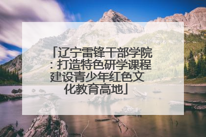 辽宁雷锋干部学院：打造特色研学课程 建设青少年红色文化教育高地