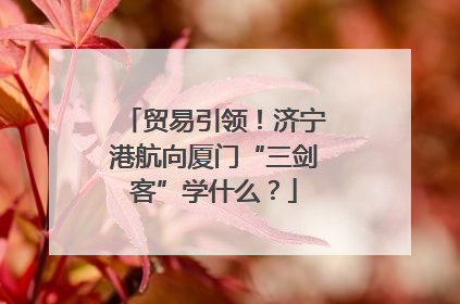 贸易引领！济宁港航向厦门“三剑客”学什么？