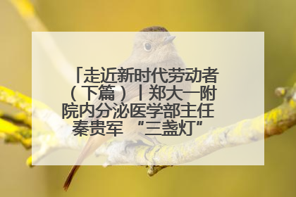 走近新时代劳动者（下篇）丨郑大一附院内分泌医学部主任秦贵军 “三盏灯”下的医者人生