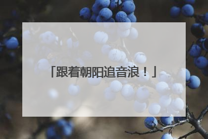 跟着朝阳追音浪！
