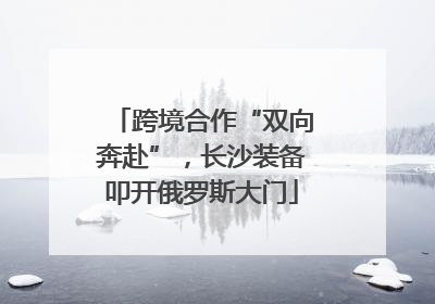 跨境合作“双向奔赴”，长沙装备叩开俄罗斯大门