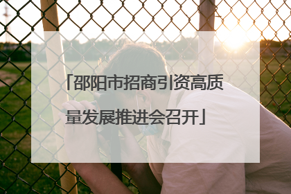 邵阳市招商引资高质量发展推进会召开