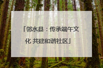 邻水县：传承端午文化 共建和谐社区