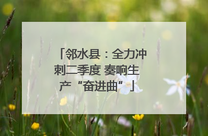 邻水县：全力冲刺二季度 奏响生产“奋进曲”