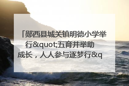 郧西县城关镇明德小学举行"五育并举助成长，人人参与逐梦行"庆六一活动