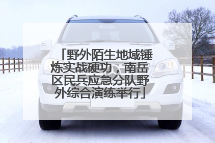 野外陌生地域锤炼实战硬功，南岳区民兵应急分队野外综合演练举行