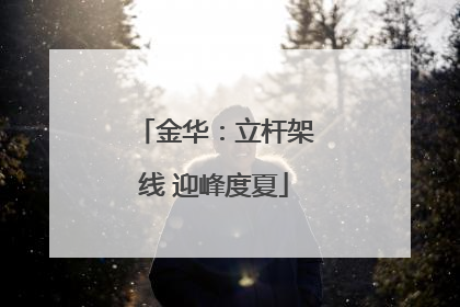 金华：立杆架线 迎峰度夏