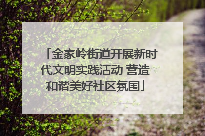 金家岭街道开展新时代文明实践活动 营造和谐美好社区氛围