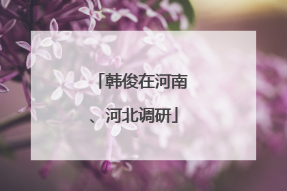 韩俊在河南、河北调研