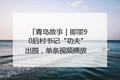 青岛故事｜即墨90后村书记“功夫”出圈，单条视频播放量过600万