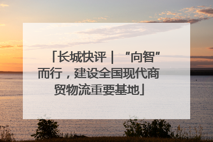 长城快评｜“向智”而行，建设全国现代商贸物流重要基地