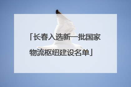 长春入选新一批国家物流枢纽建设名单
