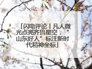 闪电评论丨凡人微光点亮齐鲁星空，“山东好人”标注新时代精神坐标